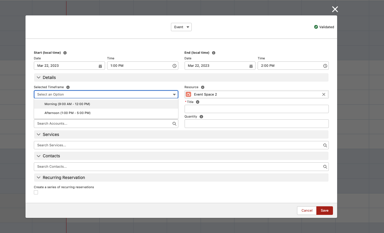 Add Predefined Timeframes